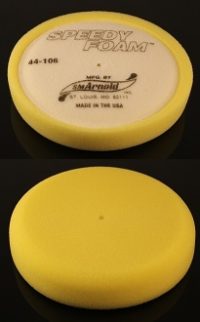 6″ Yellow Flat Compounding Pad (1.25″ Thick)